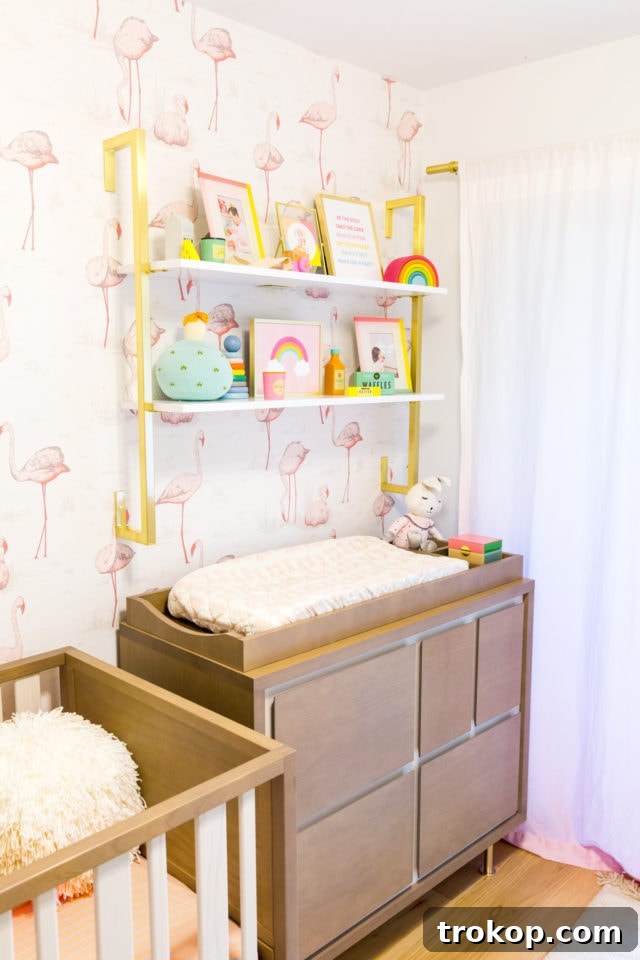 Little Sugar and Cloth Presents Gwen's Nursery Reveal 7 Detailed View of Gwen's Nursery Decor: Crib, Bedding, and Wall Art