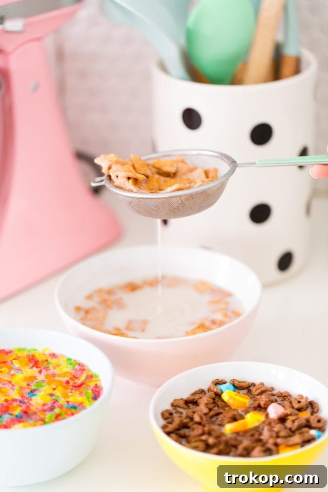 The Ultimate Cereal Milk Cold Brew 7 Freshly made cold brew concentrate in a glass, ready to be mixed, by top Houston lifestyle blogger Ashley Rose of Sugar and Cloth