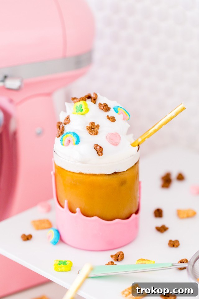 The Ultimate Cereal Milk Cold Brew 9 A selection of various iced coffee and cold brew drinks, showcasing diverse styles and garnishes.