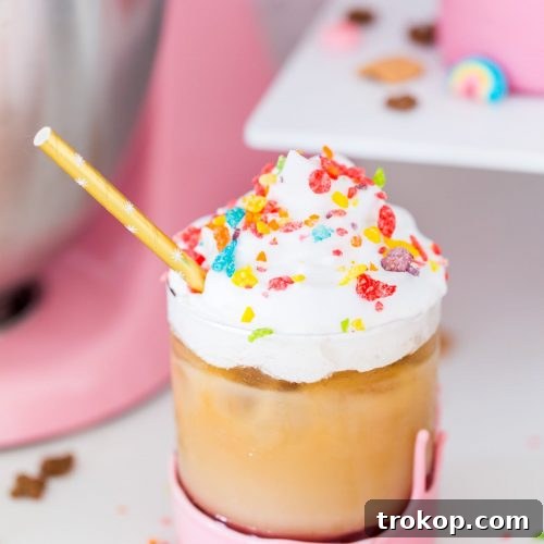 The Ultimate Cereal Milk Cold Brew 10 Cereal milk iced coffee in a glass