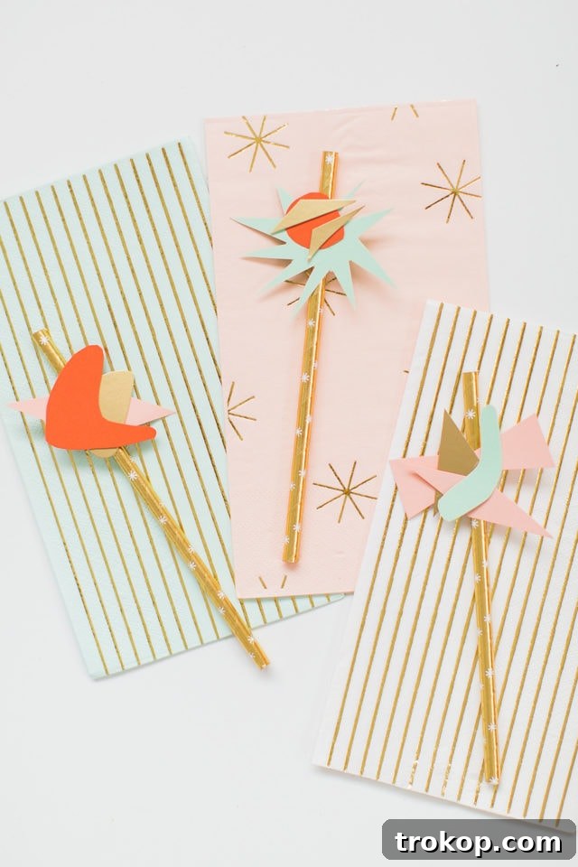 DIY Mid-Century Style Straw Stirrers 2 DIY Mid Century Straw Drink Stirrers by top Houston lifestyle blogger Ashley Rose of Sugar & Cloth