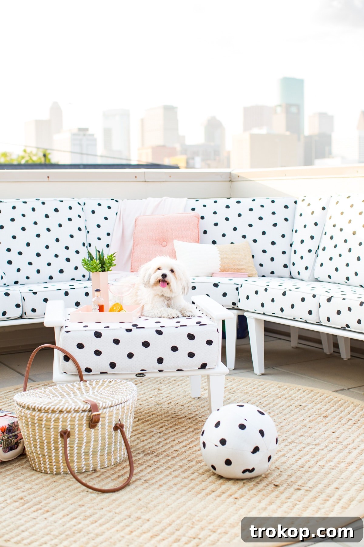 Our Downtown Rooftop Patio Makeover Reveal by top Houston lifestyle blogger Ashley Rose of Sugar & Cloth #makeover #beforeandafter #design #homedecor