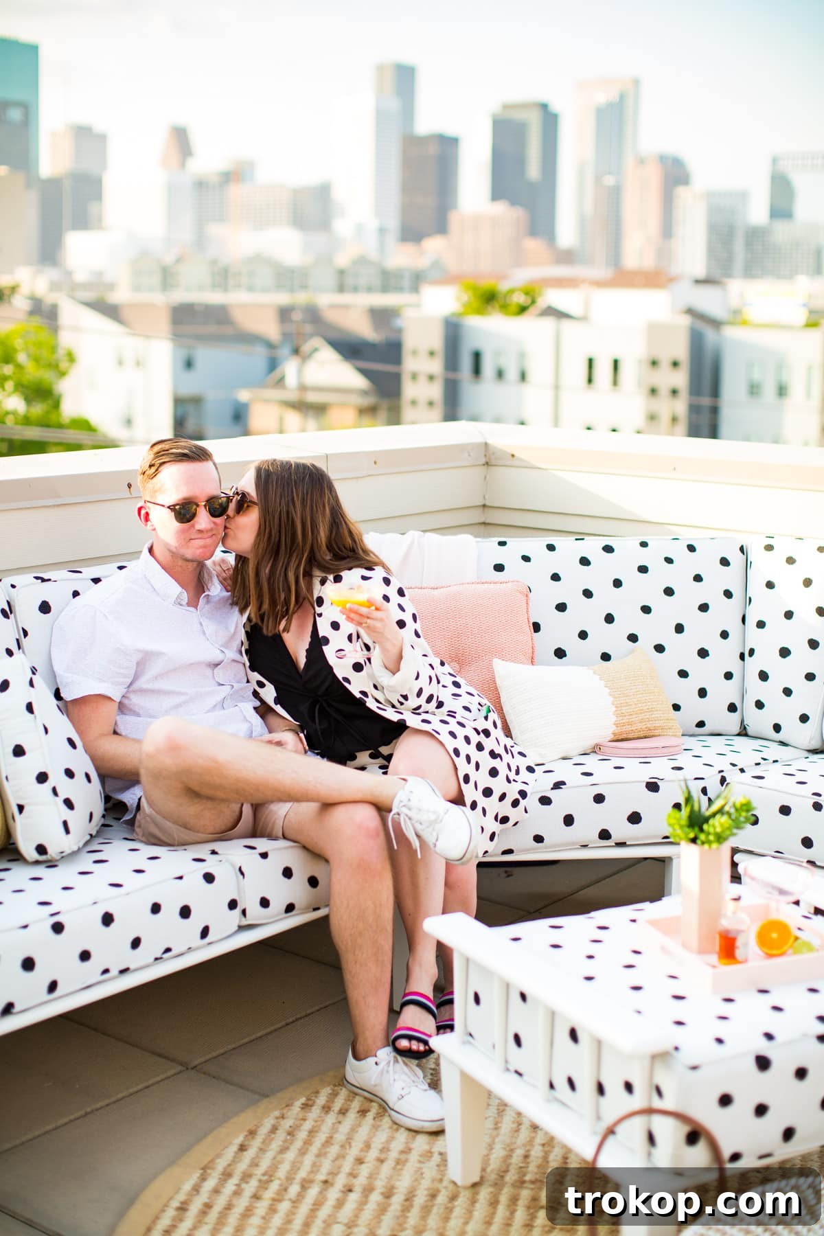 Our Downtown Rooftop Patio Makeover Reveal by top Houston lifestyle blogger Ashley Rose of Sugar & Cloth #makeover #beforeandafter #design #homedecor