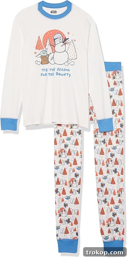 Festive Family Fun: Matching Family Christmas Pajamas 24 Amazon Essentials Star Wars holiday family pajama sets with various fits and patterns.