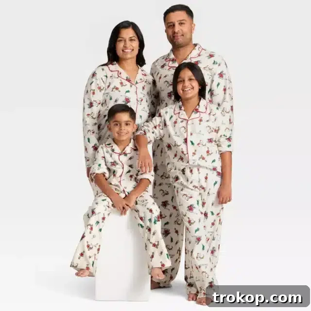 Festive Family Fun: Matching Family Christmas Pajamas 27 Grinch Christmas coat set for matching holiday pajamas.