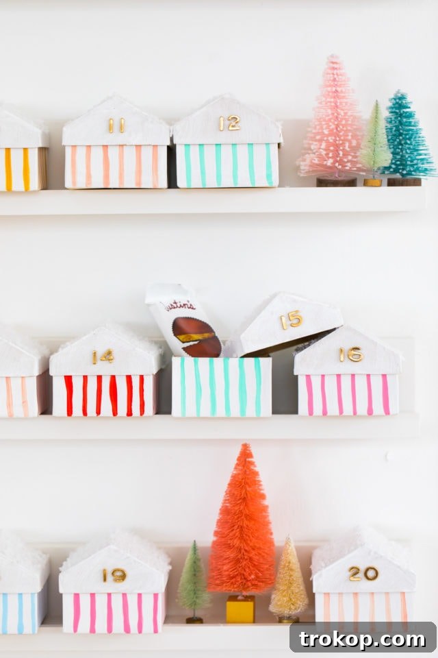 Colorful Village Advent Calendar Craft for Kids 10 Cute ideas for advent calendar fillers