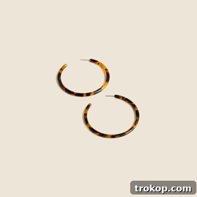 Stylish Tortoise Hoop Earrings, a chic accessory for her stocking