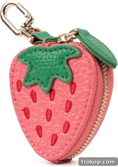 Cute Fruit Coin Purse Bag Charm, a playful and practical stocking stuffer for women
