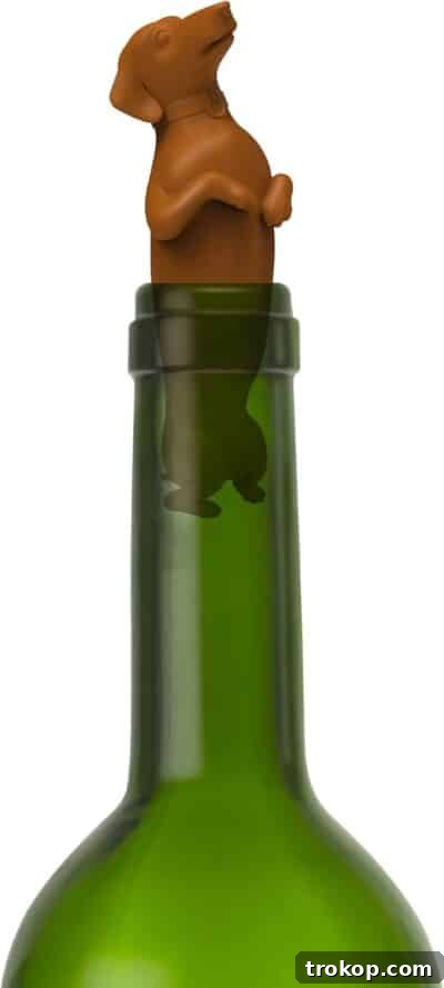 Genuine Fred WINER DOG Bottle Stopper, a fun and practical gift for wine lovers