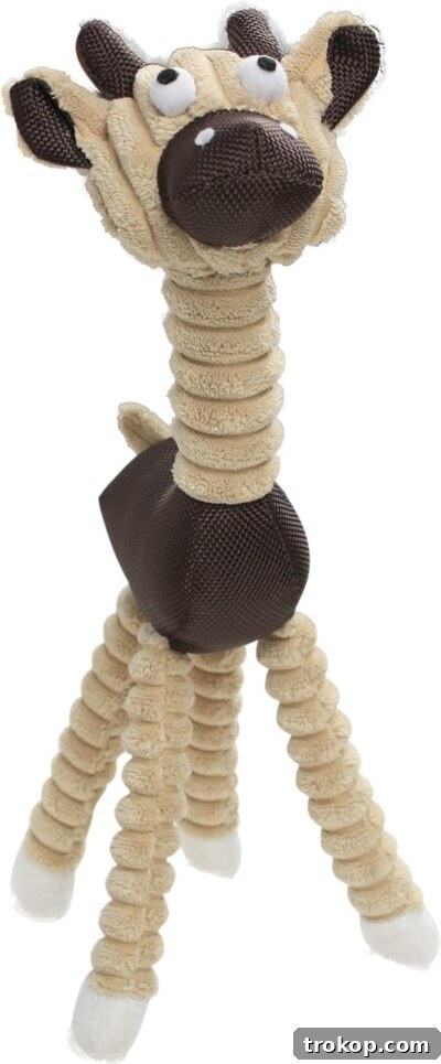 Paws-itively Perfect: Your Guide to Gifts Pets Adore 18 Eco-friendly Pet Life 'Giraffe Pig' jute rope and squeak chew dog toy for oral hygiene and play