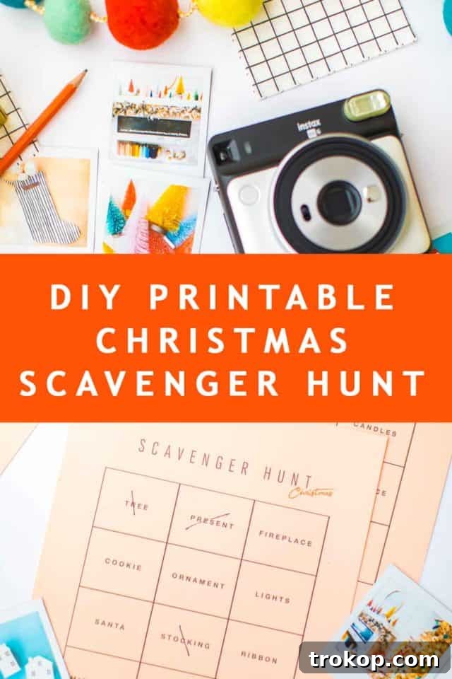Printable Christmas Scavenger Hunt Game