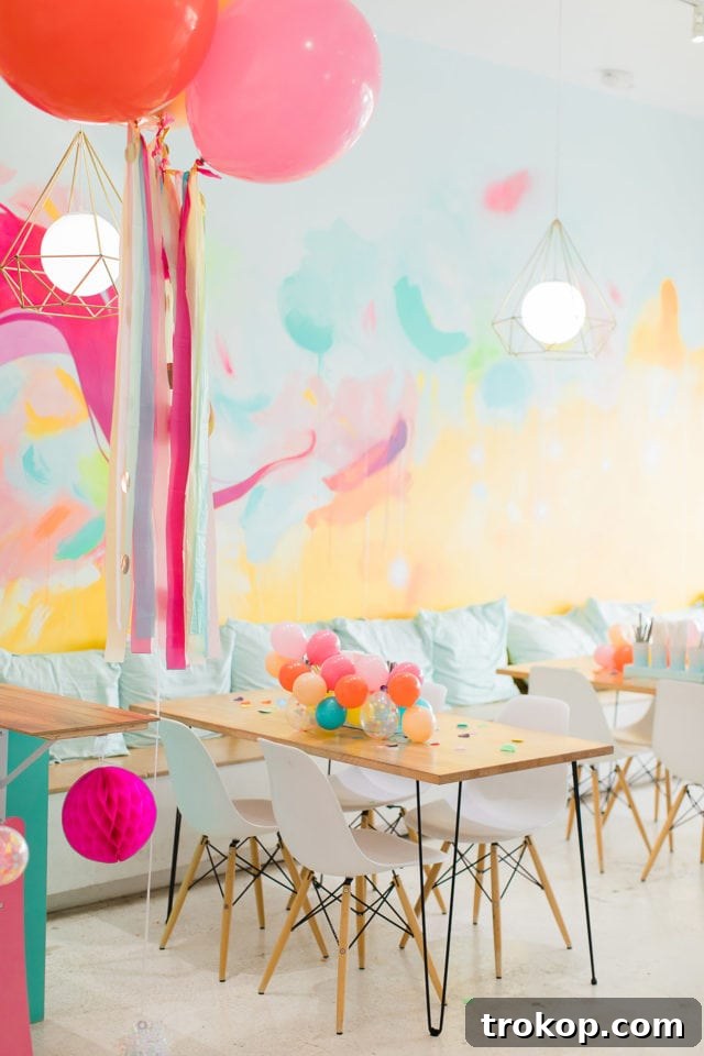 Honey Art Cafe, a bright and colorful venue ideal for first birthday parties