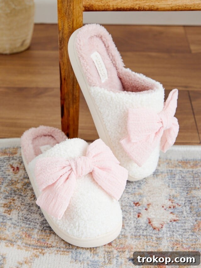 33 Galentine's Day Gifts to Pamper Your Bestie 18 Bow Slippers for unique gift ideas for women