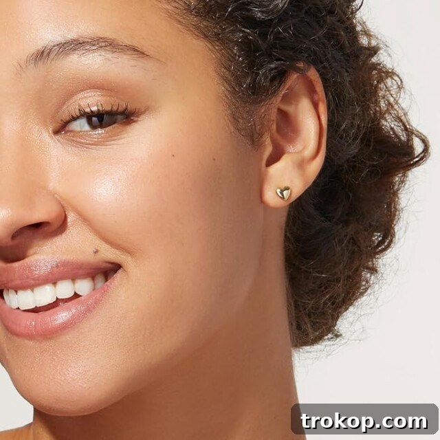 33 Galentine's Day Gifts to Pamper Your Bestie 21 Gold Plated Heart Stud Earrings