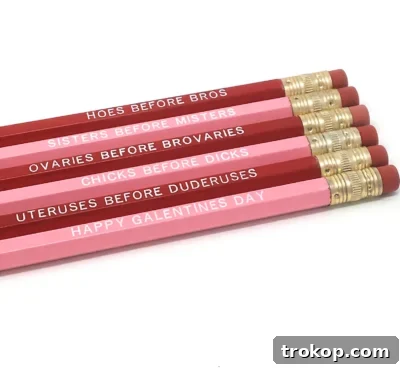 33 Galentine's Day Gifts to Pamper Your Bestie 23 Galentines Pencil Set
