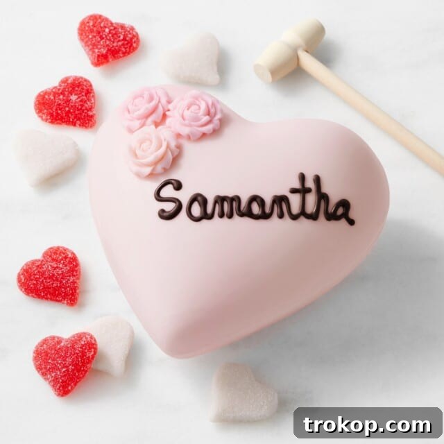 33 Galentine's Day Gifts to Pamper Your Bestie 7 Personalized Chocolate Breakable Pink Heart with Roses