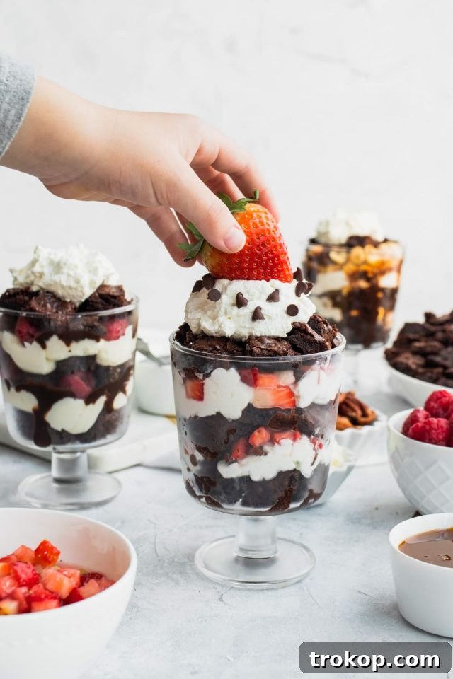 Build Your Own Brownie Parfait Masterpiece 3 Brownie Parfaits Recipe Cups