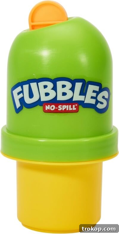 Little Kids Fubbles No-Spill Bubble Tumbler for mess-free bubble fun.