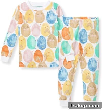 Festive Pajamas for a cozy Easter celebration.