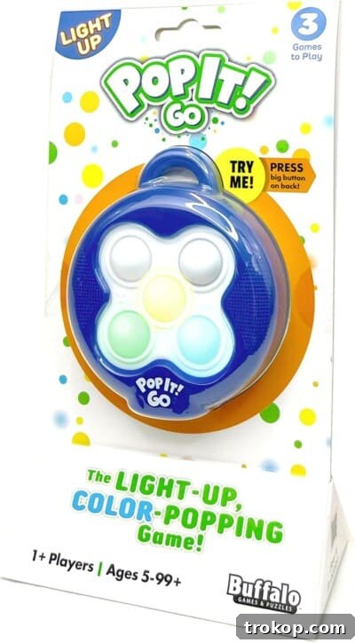 Pop It! Go Light Up Game, a fun and engaging sensory toy.