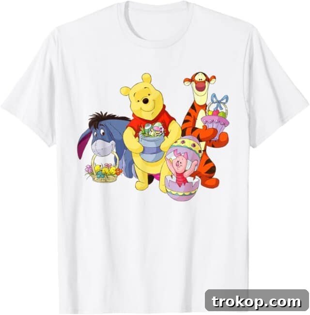 Easter Pooh Tee, a comfortable and festive shirt.