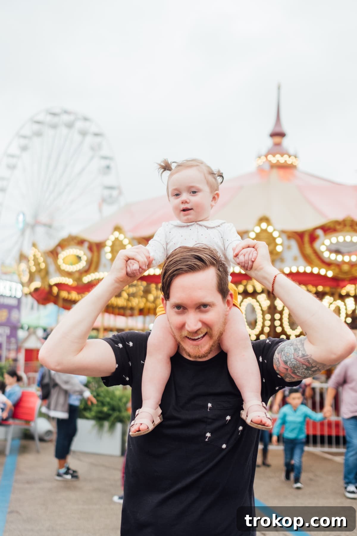Daddy and Gwen at the Houston rodeo this week! - Gwen Houston Rodeo Ice Cream by top Houston lifestyle blogger Ashley Rose of Sugar & Cloth 