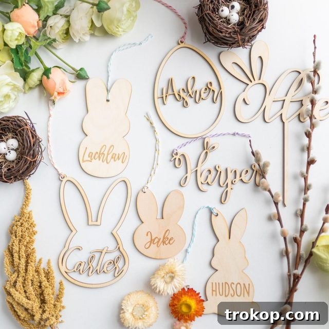 Personalized Easter Basket Name Tag for a unique touch