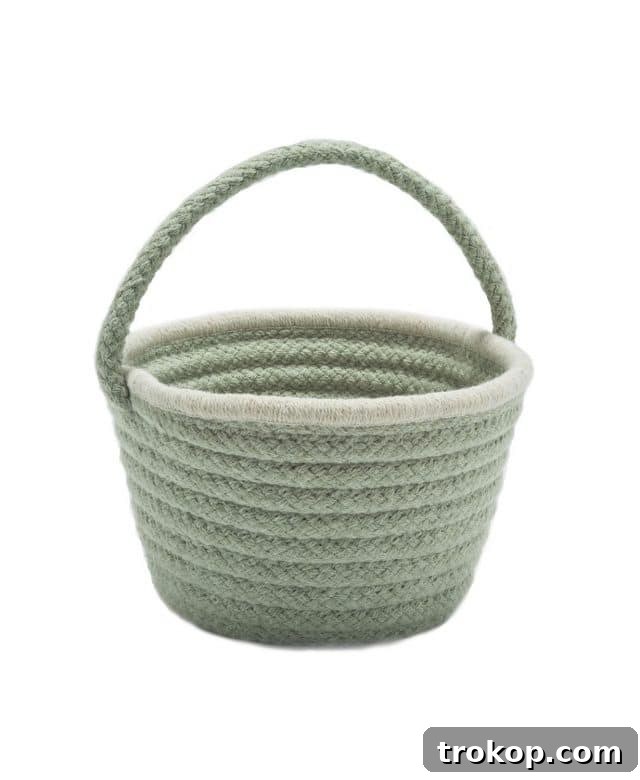 Pastel Wool Braided Basket as a soft and stylish Easter basket for adults