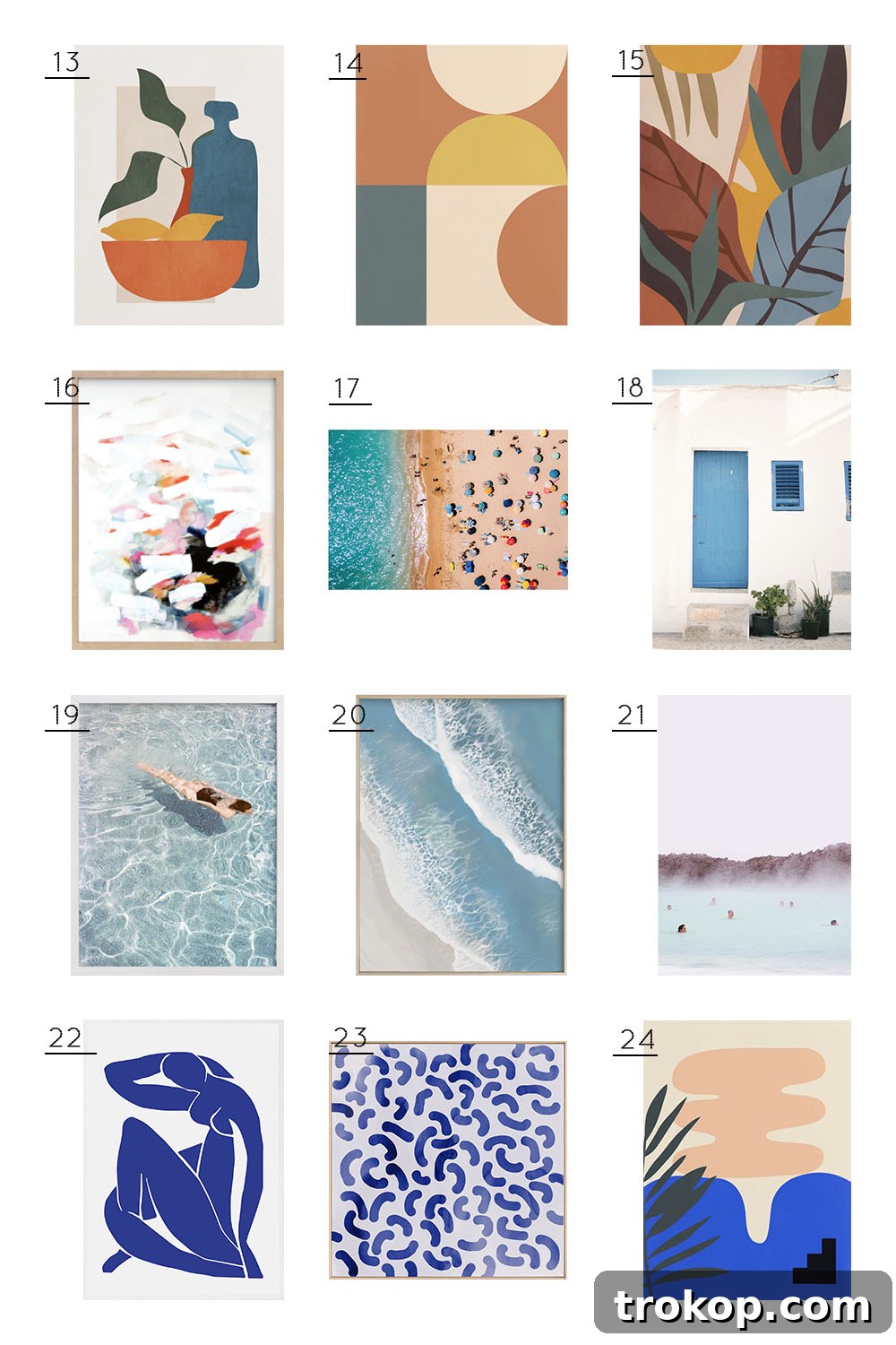 A second collection of affordable and stylish wall art prints, featuring diverse themes from serene landscapes to vibrant abstract and minimalist designs. Ideal for modern home decor on a budget.