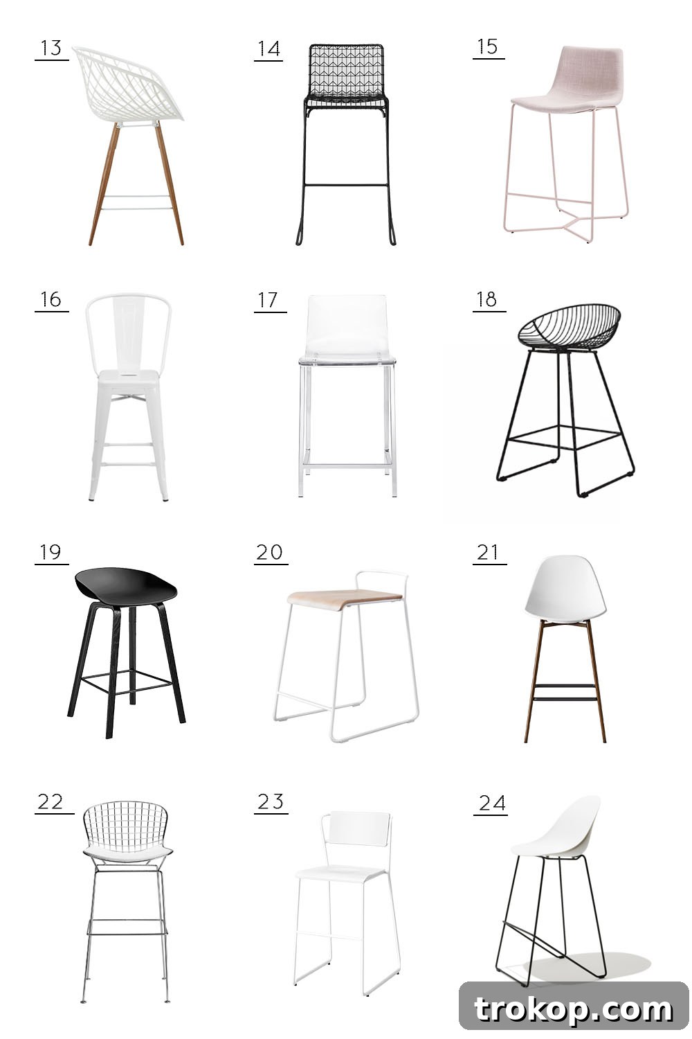 36 Affordable Bar Stools That Look High-End 4 Modern Bar Stools under $300