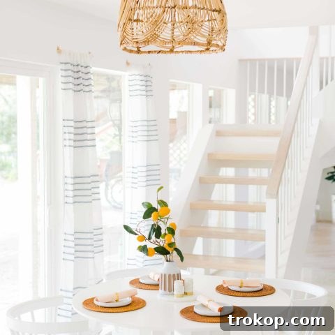A picture of the finished DIY basket light by Sugar & Cloth