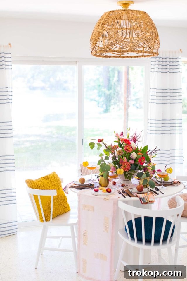 picture of a basket pendant light over top of fall decorating ideas on a table by sugar and cloth