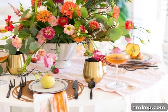 picture of a fall table decor place setting by sugar and cloth
