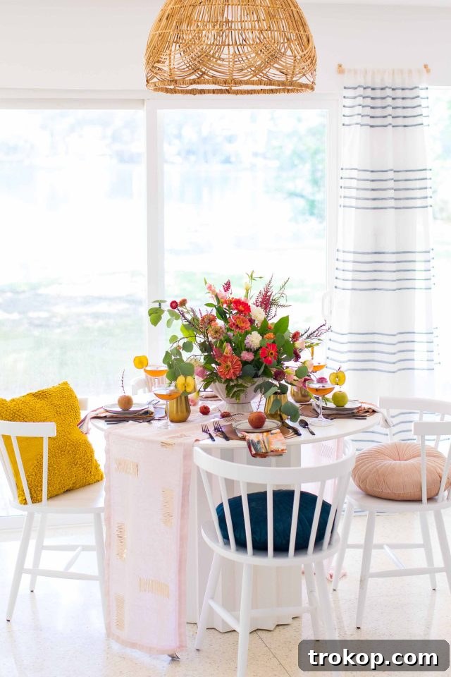 picture of a basket pendant light over top of fall decorating ideas on a table by sugar and cloth