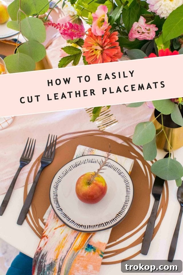 Crafting Chic Leather Placemats Using Cricut 2 Modern Faux Leather Placemats for Dining Table Decor
