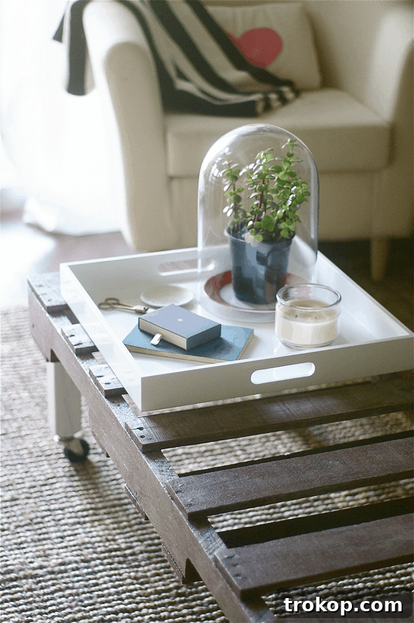 diy pallet side coffee table