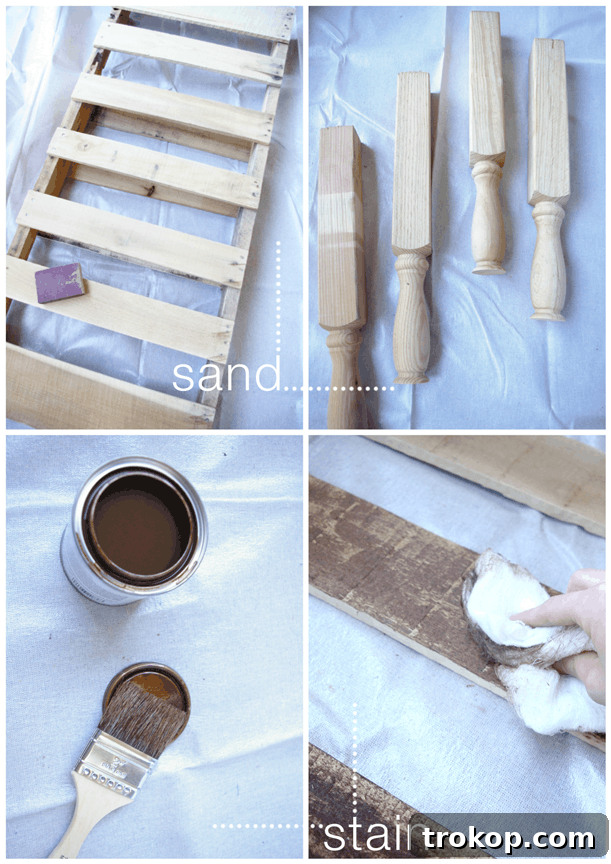 DIY pallet coffee side dining table