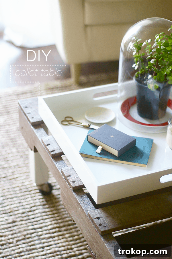 diy pallet coffee side table