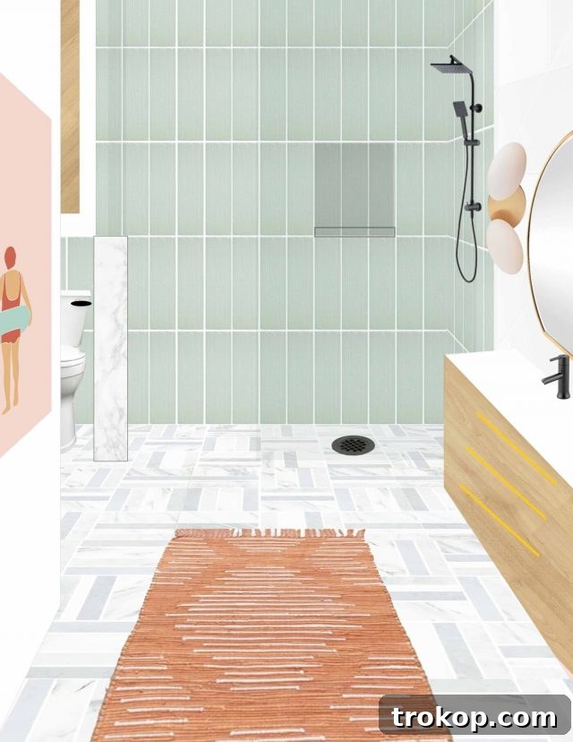 Lakeside Guest Bathroom Makeover: Design Ideas and Pre-Renovation Photos 2 Stunning new guest bathroom design idea by Sugar & Cloth, showcasing modern decor and thoughtful layout