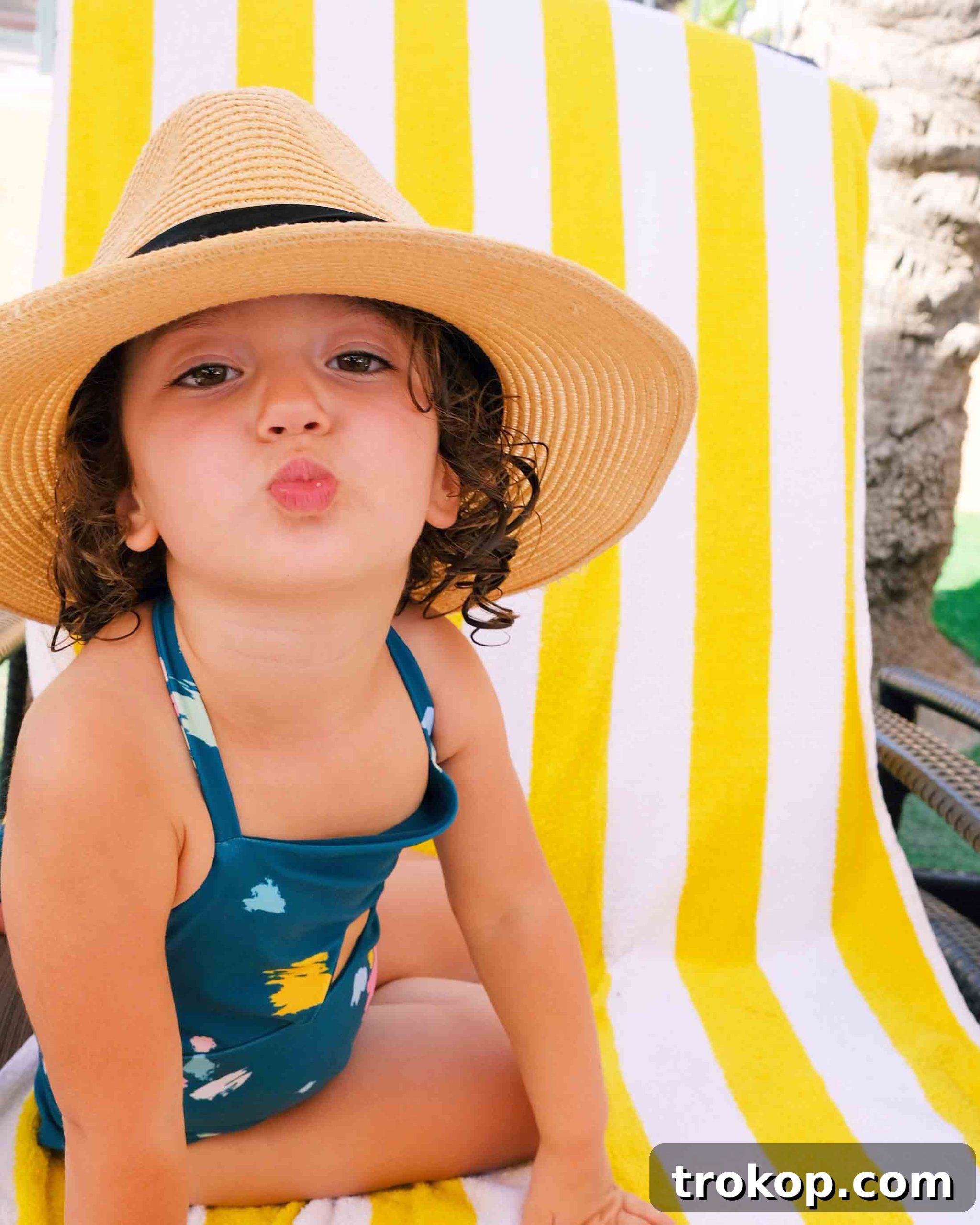 Chelsea from Lovely Indeed and daughter Maggie in matching bikini and one piece