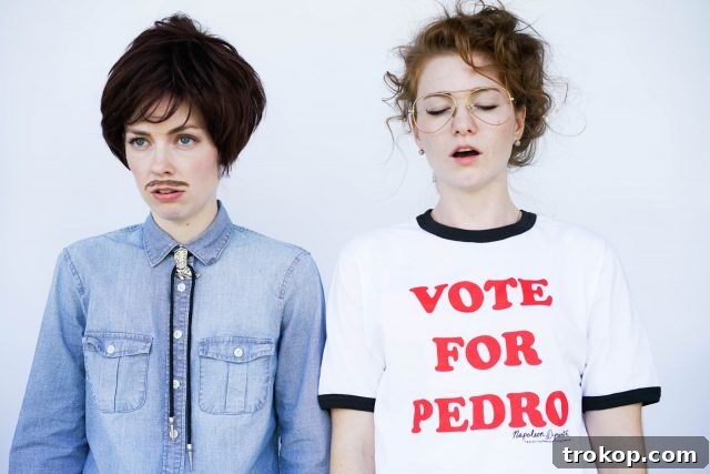 41 Handmade Halloween Costumes for Dynamic Duos 42 Two women dressed as Pedro and Napoleon Dynamite for a hilarious DIY couples costume.