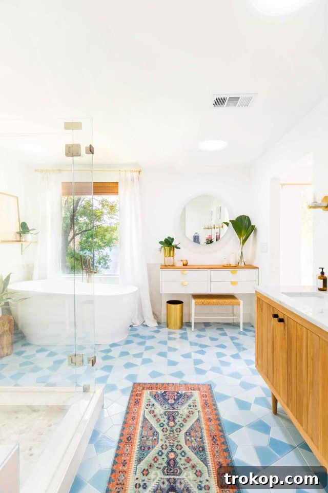 Lakeside Bathroom Reimagined: A Stunning Makeover 2 vertical photo of a master bathroom reveal