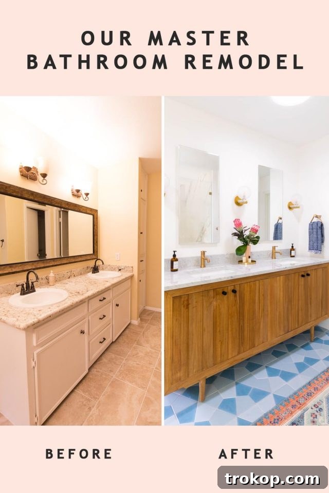 photo of a vanity in master bathroom remodel