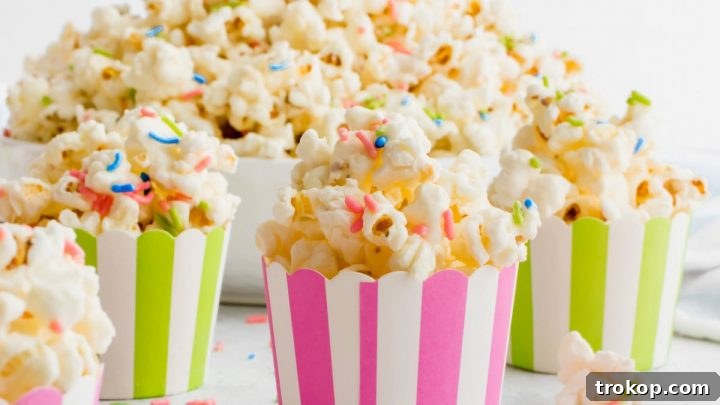 White Chocolate Funfetti Popcorn Recipe