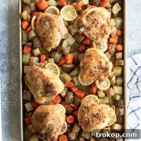 Easy One Pan Lemon Rosemary Chicken 10 Photo of the healthy and easy Rosemary Lemon Chicken Sheet Pan Dinner