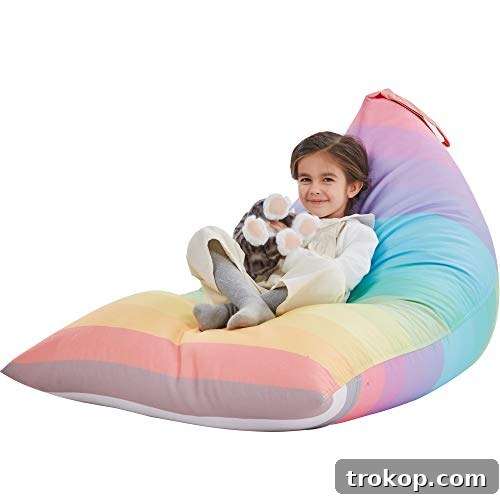 Nobildonna Stuffed Animal Storage Bean Bag Chair Cover Only for Kids and Adults, Extra Large Beanbag Without Filling Plush Toys Holder and Organizer- Premium Canvas 250L (Rainbow) Nobildonna Stuffed Animal Storage Bean Bag Chair Cover Only for Kids and Adults, Extra Large Beanbag Without Filling Plush Toys Holder and Organizer- Premium Canvas 250L (Rainbow)