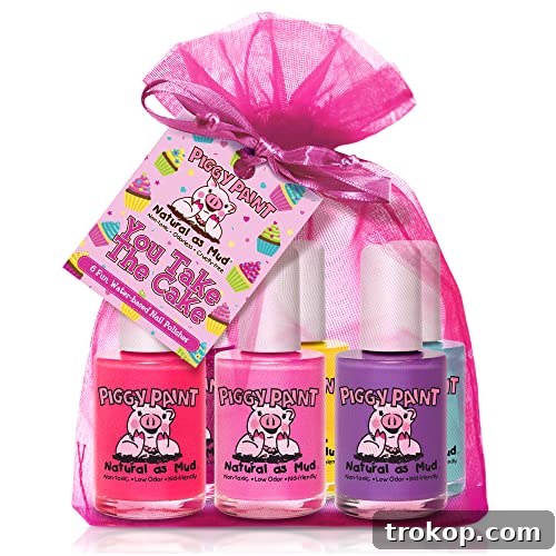 Piggy Paint | 100% Non-Toxic Girls Nail Polish | Safe, Cruelty-free, Vegan, & Low Odor for Kids| You Take the Cake (6 Polish Set) Piggy Paint | 100% Non-Toxic Girls Nail Polish | Safe, Cruelty-free, Vegan, & Low Odor for Kids| You Take the Cake (6 Polish Set)