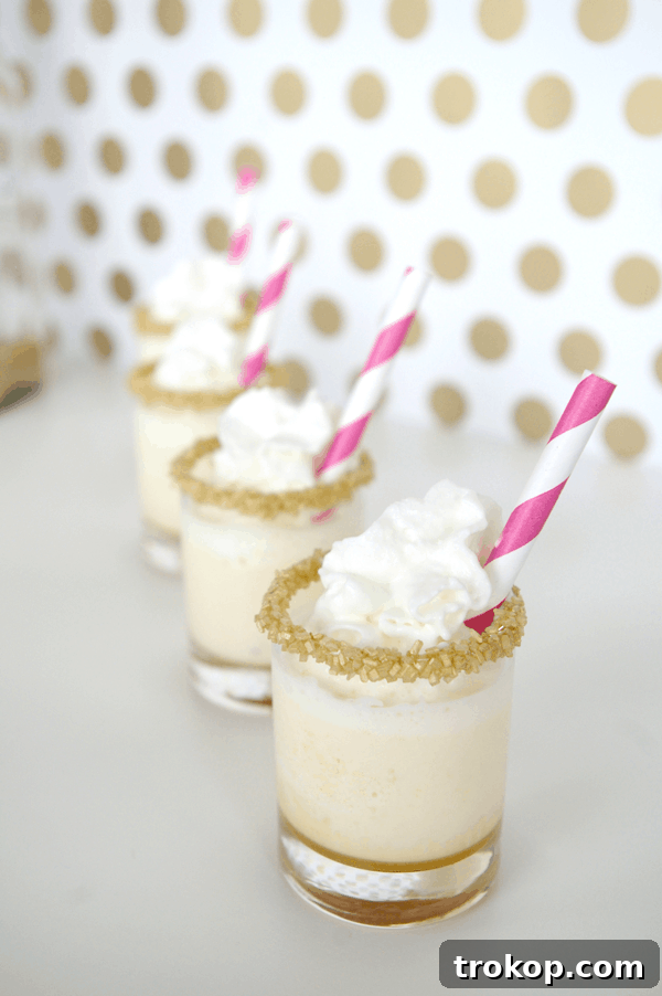 IMGP7903 Delicious Salted Caramel Milkshake Shots with whipped cream and sprinkles