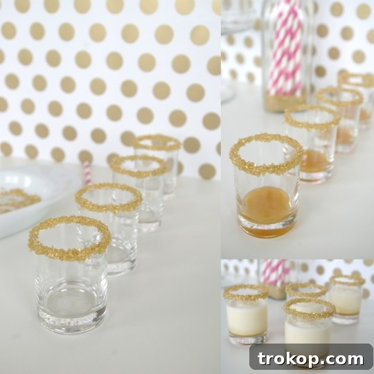 cakeshots3 Tray of Salted Caramel Ice Cream Cake Shots ready to serve at a party