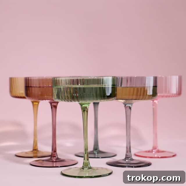 33 Heartfelt Gifts Your Best Friend Deserves 19 Vintage ribbed colored glassware set for best friend gifts